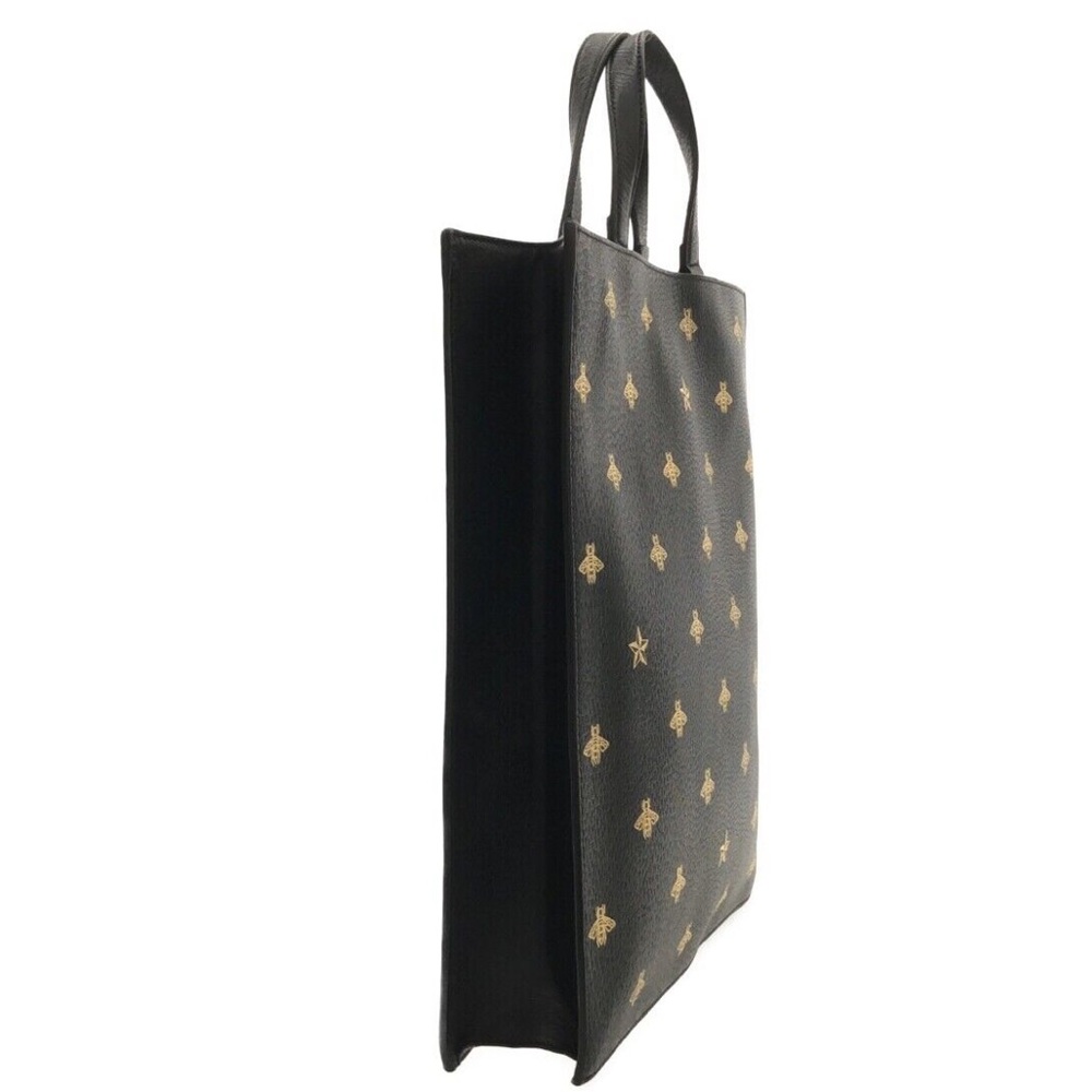 🆕💯% Auth Gucci Leather Bag Black and Gold Leather Bag with Strap 🐝 - Picture 11 of 15